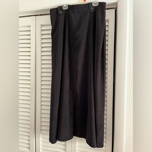Coldwater Creek black velvet maxi skirt